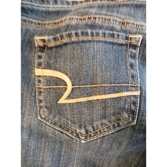 American Eagle Artist Stretch Med Wash Jeans 5 Pockets Women’s Size 12 - Picture 13 of 16